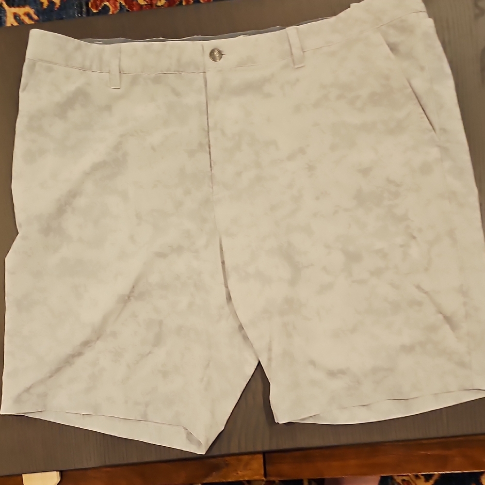 adidas Men's Light Gray Flat Front Shorts